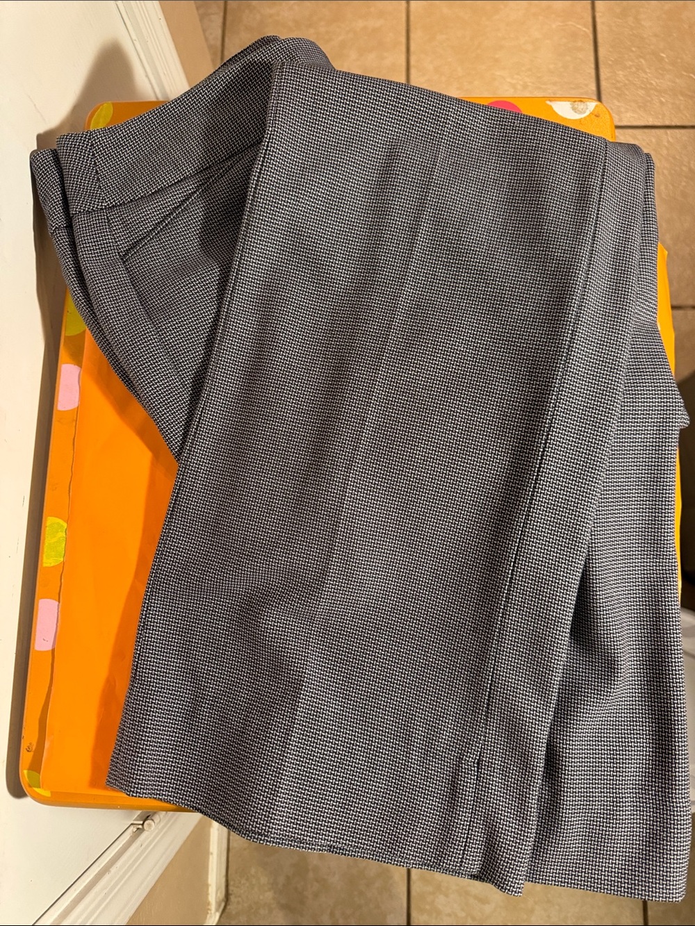 White House Black Market Black & White Micro-Pattern Dress Pants